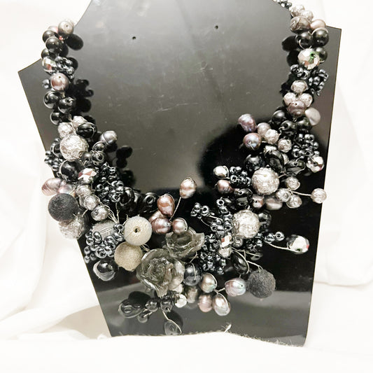 Handmade Pearls and Beads Necklace