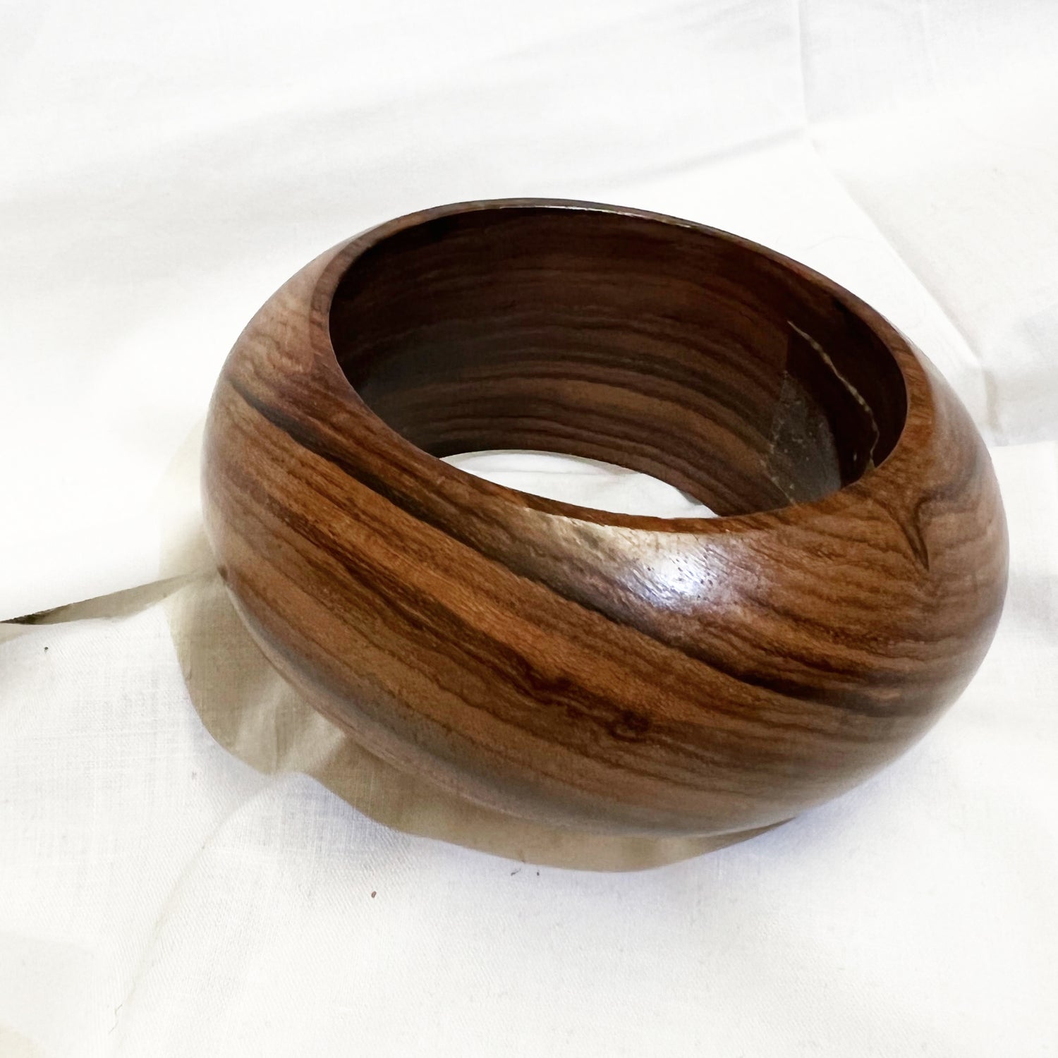 Rosewood Wide Rounded Bracelet